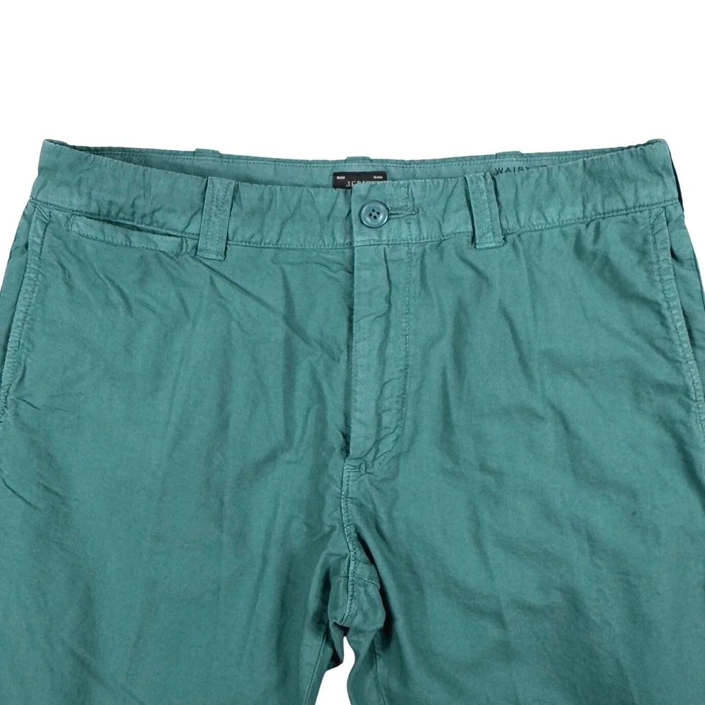 J. Crew 484 Slim Fit Sun Faded Chinos Teal Green Cotton Pants Mens 31x32